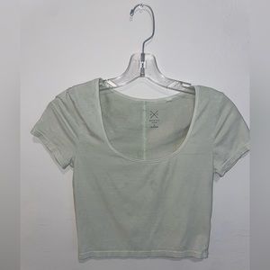 Light green crop top